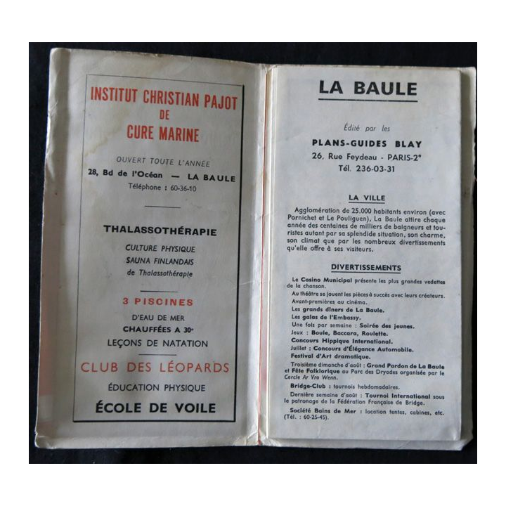 Plan guide Blay : La Baule-Pornichet - Le Pouliguen