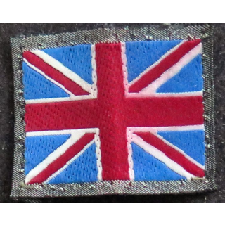 ROYAUME UNI : insigne tissude l'Union Jack anglais de dimension 2,5 x 3,2 cm