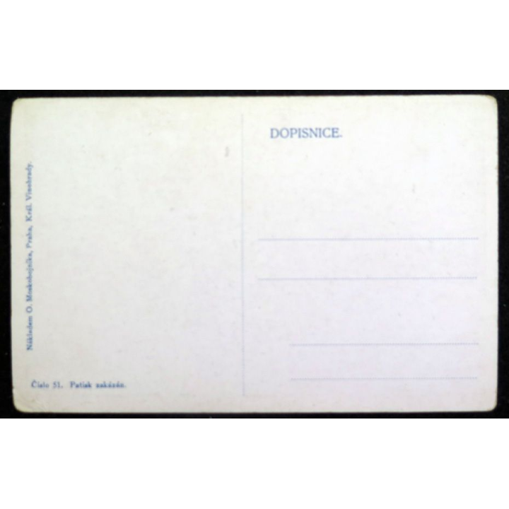 Carte postale tchèque réalisée par O. Moskobojnika, Prague, Král Vinohrady