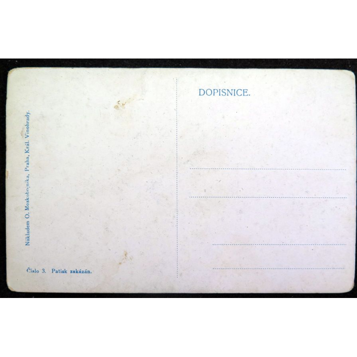 Carte postale tchèque réalisée par O. Moskobojnika, Prague, Král Vinohrady