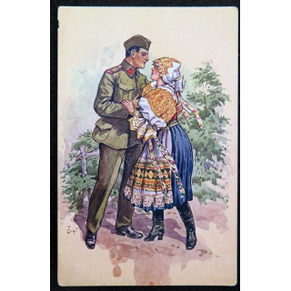 Carte postale tchèque réalisée par O. Moskobojnika, Prague, Král Vinohrady