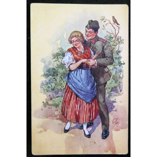 Carte postale tchèque réalisée par O. Moskobojnika, Prague, Král Vinohrady