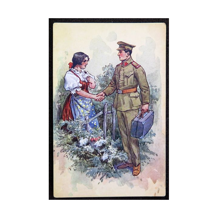 Carte postale tchèque réalisée par O. Moskobojnika, Prague, Král Vinohrady