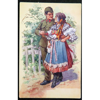 Carte postale tchèque réalisée par O. Moskobojnika, Prague, Král Vinohrady