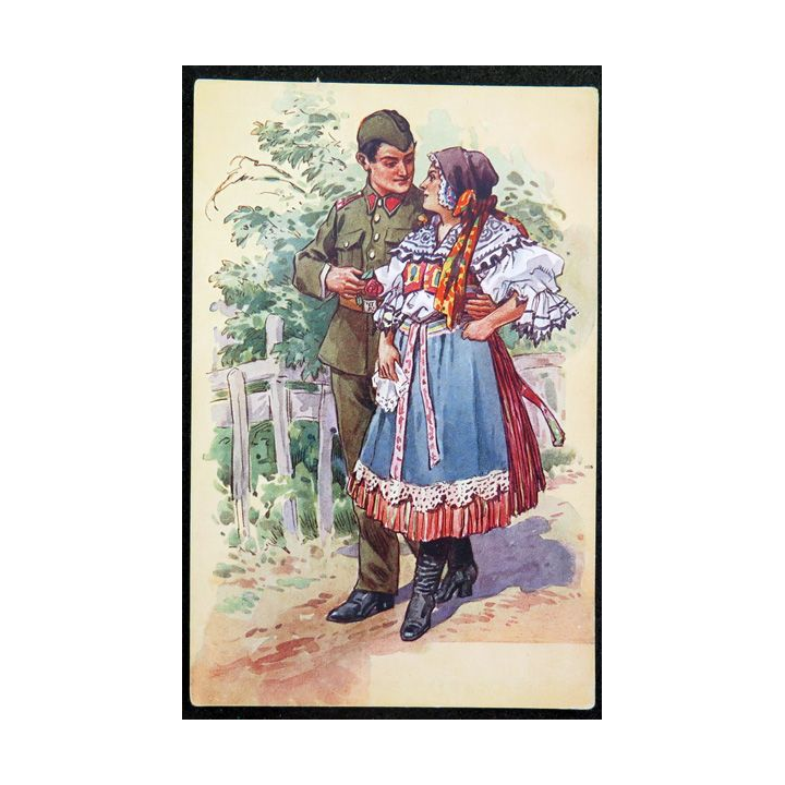 Carte postale tchèque réalisée par O. Moskobojnika, Prague, Král Vinohrady