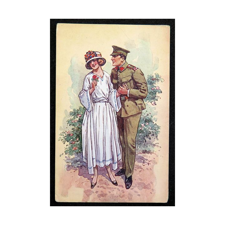 Carte postale tchèque réalisée par O. Moskobojnika, Prague, Král Vinohrady