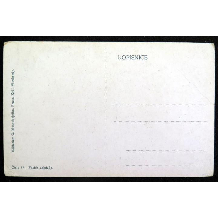 Carte postale tchèque réalisée par O. Moskobojnika, Prague, Král Vinohrady