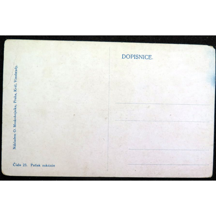 Carte postale tchèque réalisée par O. Moskobojnika, Prague, Král Vinohrady