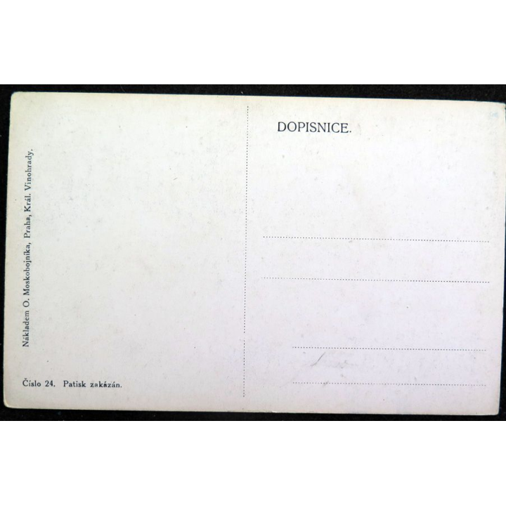 Carte postale tchèque réalisée par O. Moskobojnika, Prague, Král Vinohrady
