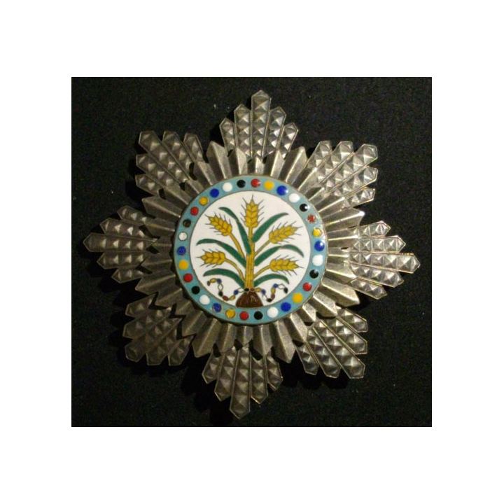 CHINE : Plaque de l'ordre du grain d'or (Copie sur métal en émail)