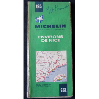 Carte Michelin N° 195 Environs de Nice 1:1000 000