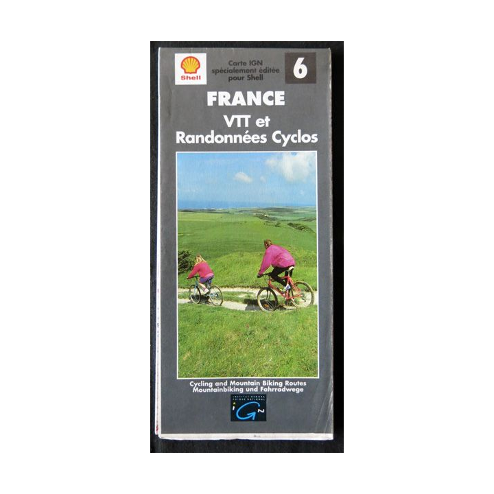 Carte  IGN N° 6 France VTT et randonnées cyclos