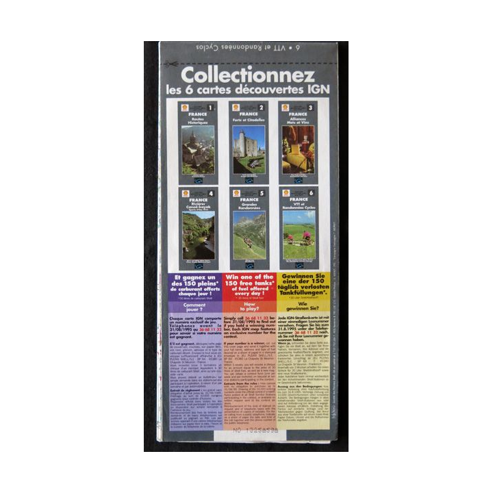 Carte  IGN N° 6 France VTT et randonnées cyclos