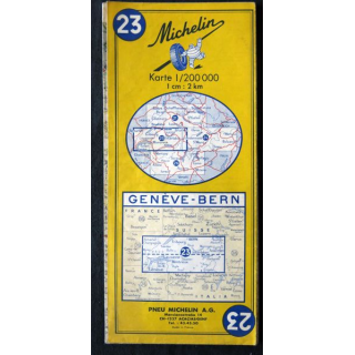 Carte Michelin N° 23 Genève-Bern 1:200 000