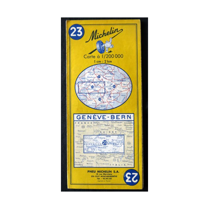 Carte Michelin N° 23 Genève-Bern 1:200 000