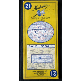 Carte Michelin N° 23 Genève-Bern 1:200 000