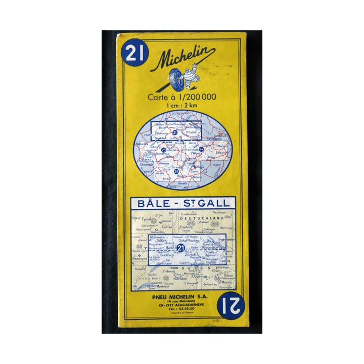 Carte Michelin N° 23 Genève-Bern 1:200 000