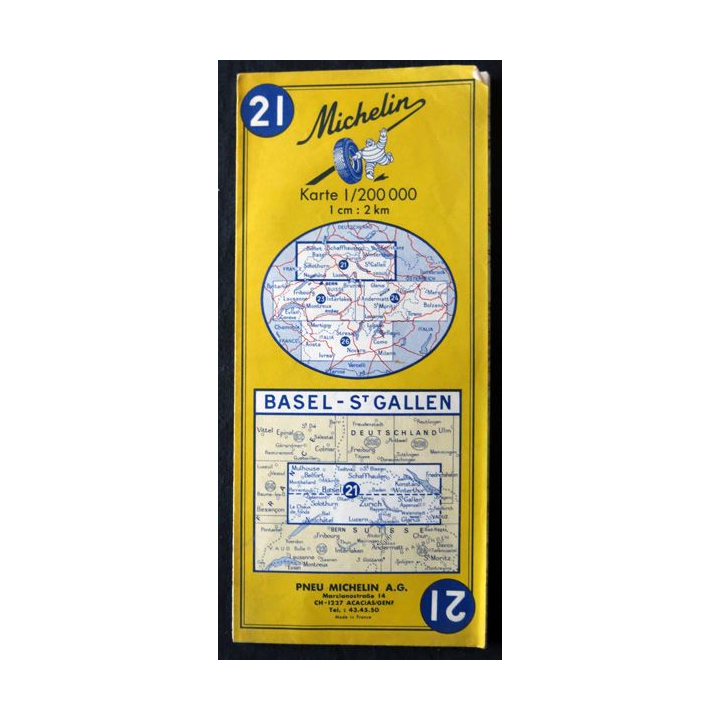 Carte Michelin N° 23 Genève-Bern 1:200 000