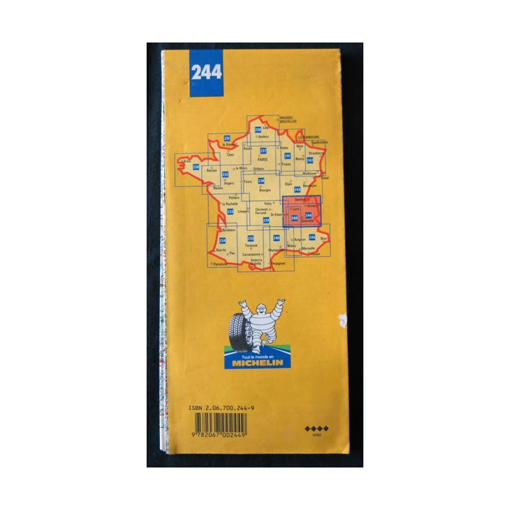 Carte Michelin N° 244 Rhône-Alpes 1:200 000