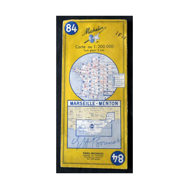 Carte Michelin N° 244 Rhône-Alpes 1:200 000