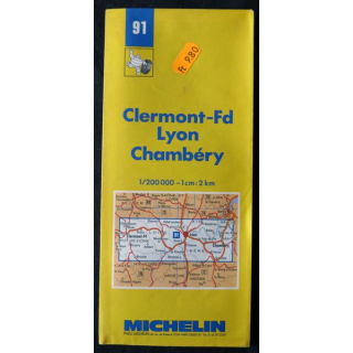 Carte Michelin N° 73 Clermont-Ferrand-Lyon Chambéry 1:200 000