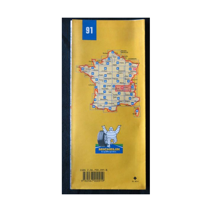 Carte Michelin N° 73 Clermont-Ferrand-Lyon Chambéry 1:200 000
