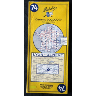 Carte Michelin N°74 Lyon-Genève 1:200 000