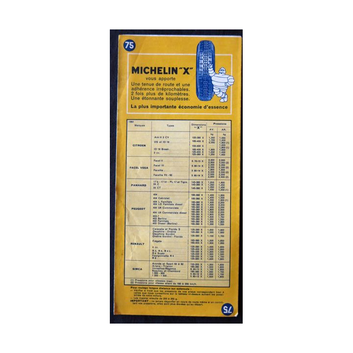 Carte Michelin N° 75 Bordeaux-Tulles 1:200 000
