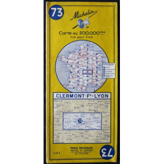 Carte Michelin N° 73 Clermont-Ferrand-Lyon 1:200 000