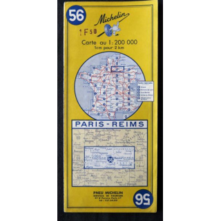 Carte Michelin N° 56 Paris - Reims  1:200 000