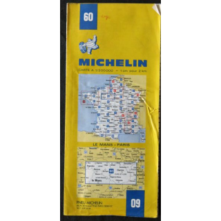 Carte Michelin N° 60 Le Mans - Paris 1:200 000