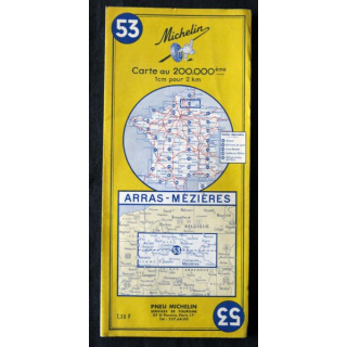 Carte Michelin N° 53 Arras - Mézières 1:200 000