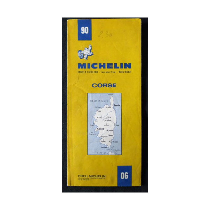 Carte Michelin N° 90 Corse 1:200 000