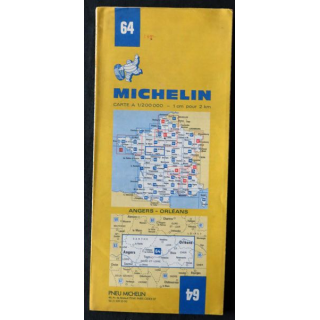 Carte Michelin N° 64 Angers - Orléans 1:200 000