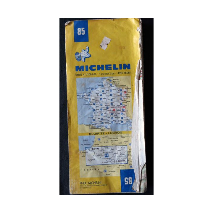 Carte Michelin N° 85 Biarritz - Luchon 1:200 000