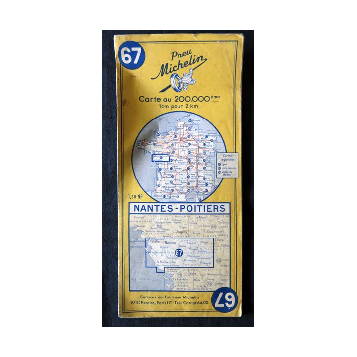 Carte Michelin N° 67 Nantes - Poitiers 1:200 000