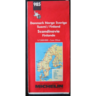 Carte Michelin N° 985 Scandinavie Finlande 1:1500 000
