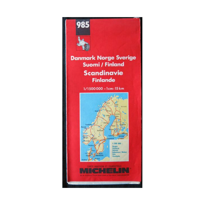 Carte Michelin N° 985 Scandinavie Finlande 1:1500 000