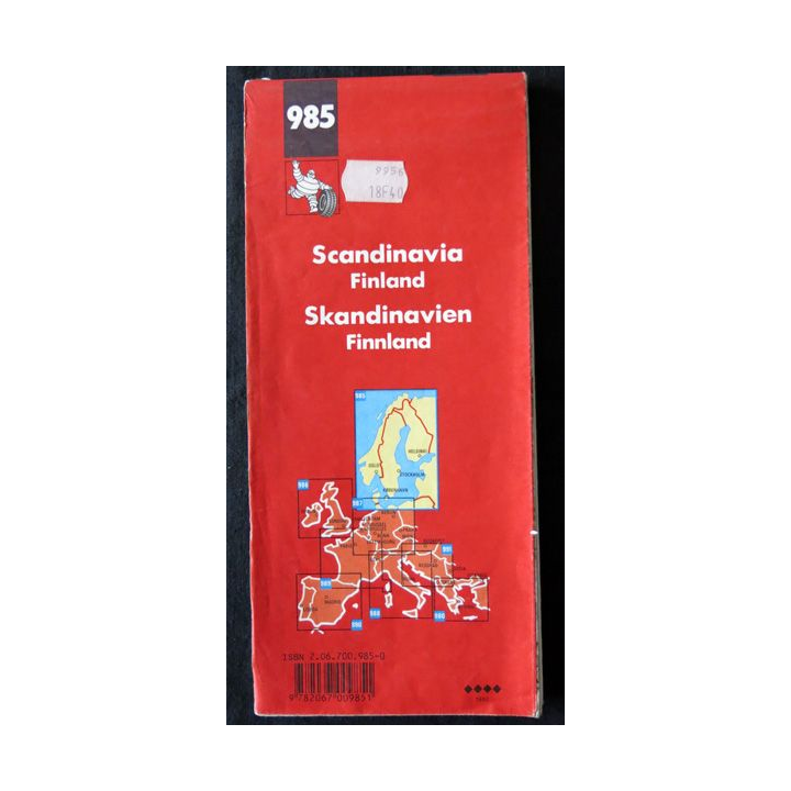 Carte Michelin N° 985 Scandinavie Finlande 1:1500 000