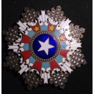 CHINE : Plaque de l'ordre de l'étoile brillante (Copie sur métal en émail)