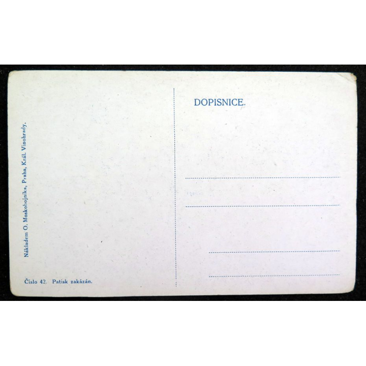 Carte postale tchèque réalisée par O. Moskobojnika, Prague, Král Vinohrady
