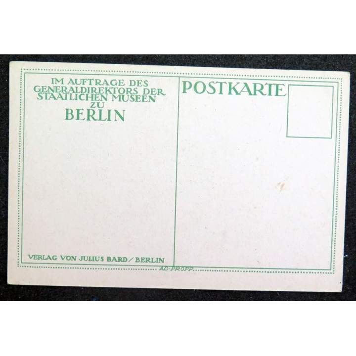 Carte postale allemande de Marie avec l'enfant Jésus et le petit Jean