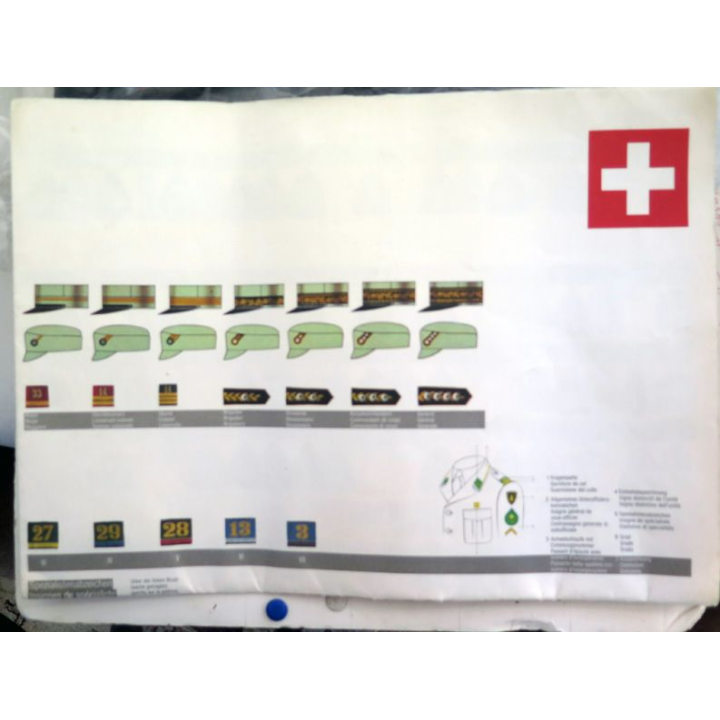 Poster sur les insignes de l'armée suisse 45 x 62  cm
