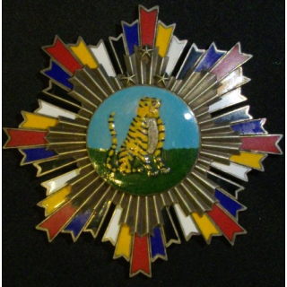 CHINE : Plaque de l'ordre du tigre rayé N° 019 (Copie sur métal en émail)