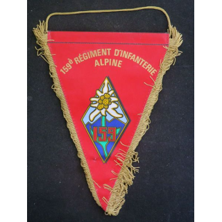 159° RIA : fanion du 159° régiment d'infantrerie alpine 26 x 18 cm