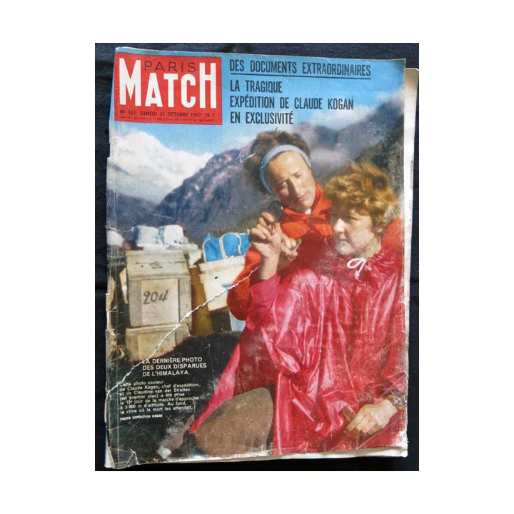 Magazine PARIS MATCH N° 551 du 31 octobre 1959 : La tragique expédition de Claude Kogan