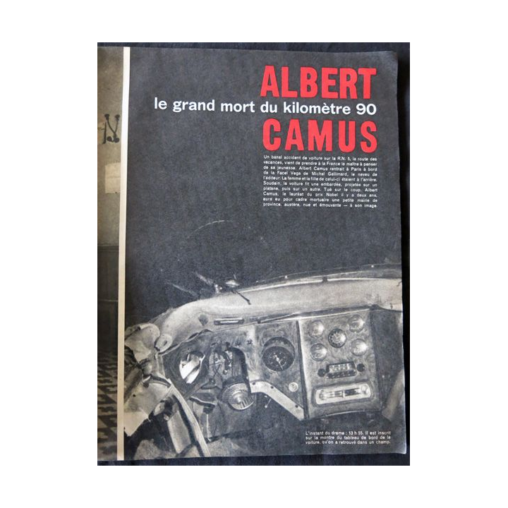 Magazine PARIS MATCH N° 562 du 16 janvier 1960 : Albert Camus