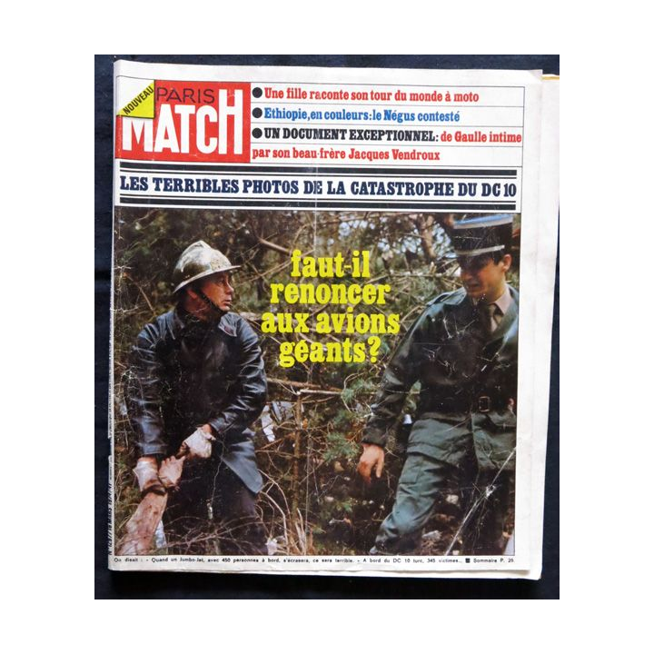 Magazine PARIS MATCH N° 1297 du 16 mars 1974 : Catastrophe du DC 10