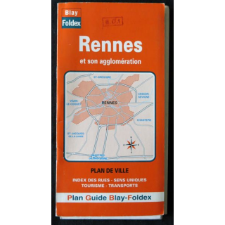 Plan guide Foldex de Rennes et son agglomération
