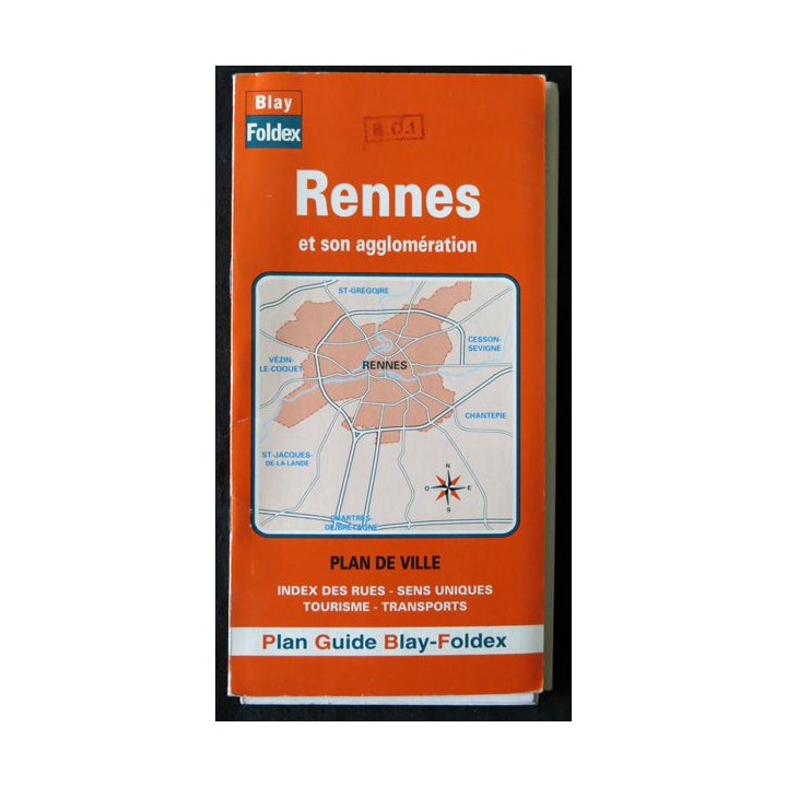 Plan guide Foldex de Rennes et son agglomération